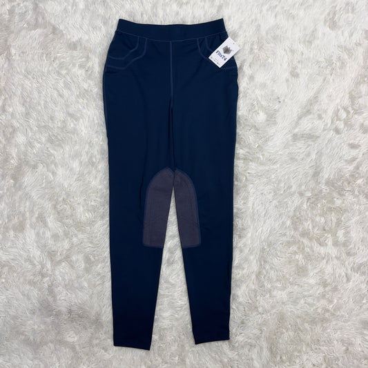 New Women’s XL Blue FitsT4 Knee Patch Horseback Riding Tights