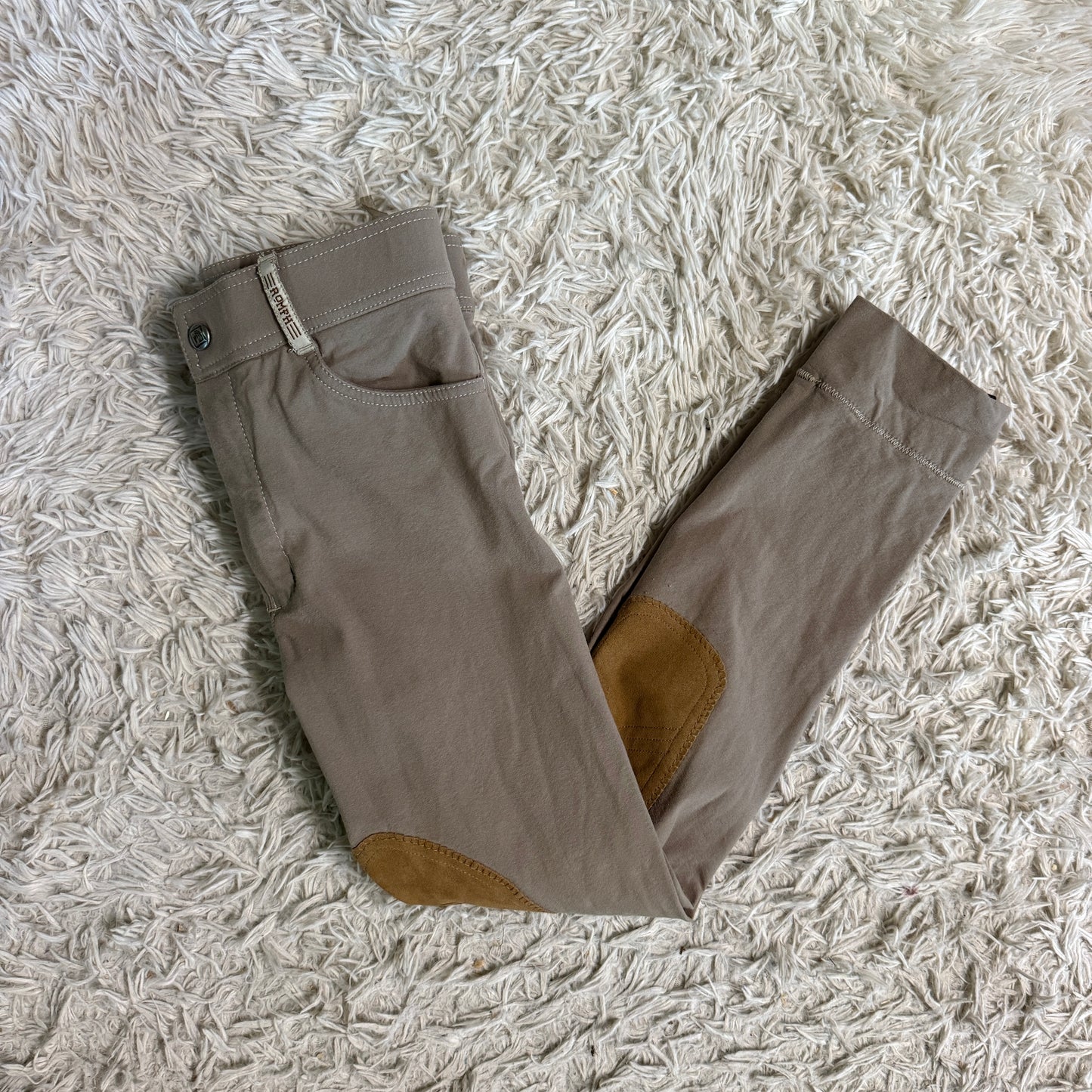 Child’s Size 14R Tan Romfh Knee Patch Horseback Riding Jodphurs