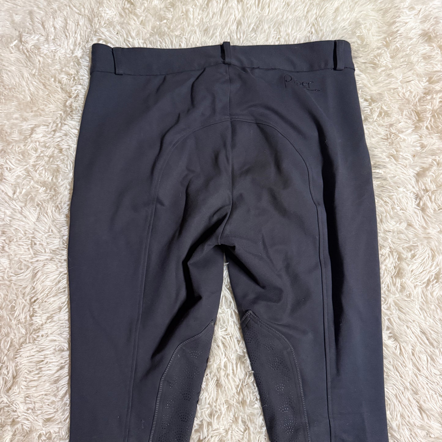 Women’s Size 36L Grey Smartpak Knee Patch Horseback Riding Breeches