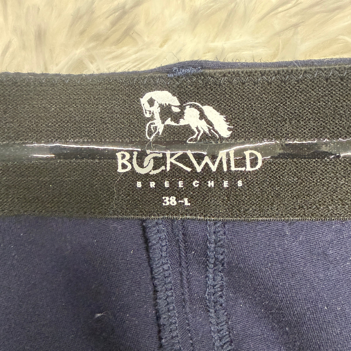 Women’s Size 38L Navy Buckwild Full Seat Horseback Riding Breeches