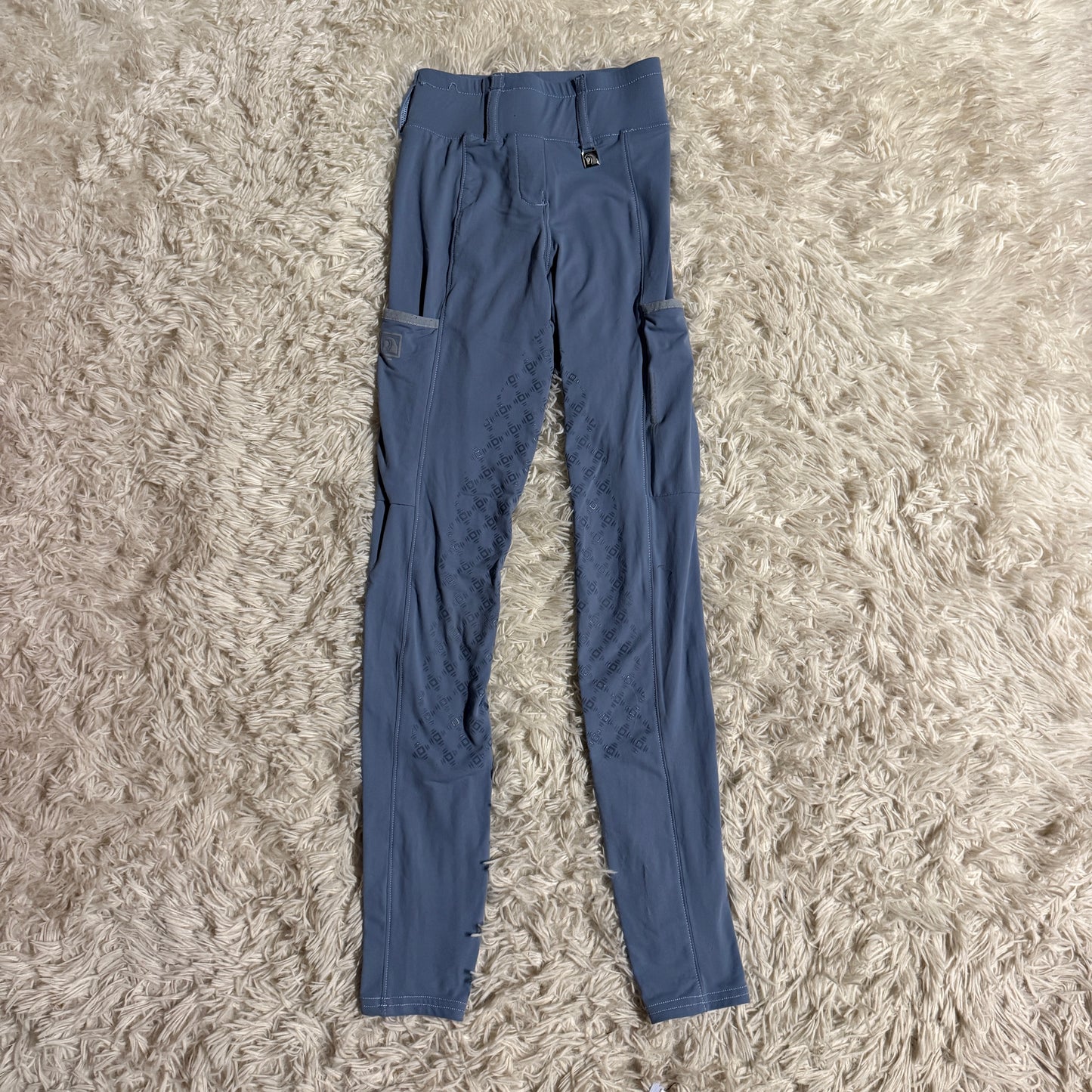 Women’s Size 22R Blue Romfh Knee Patch Horseback Riding Tights