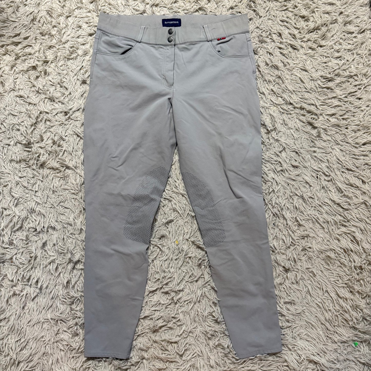Women’s Size 32R Grey B Vertigo Knee Patch Horseback Riding Breeches