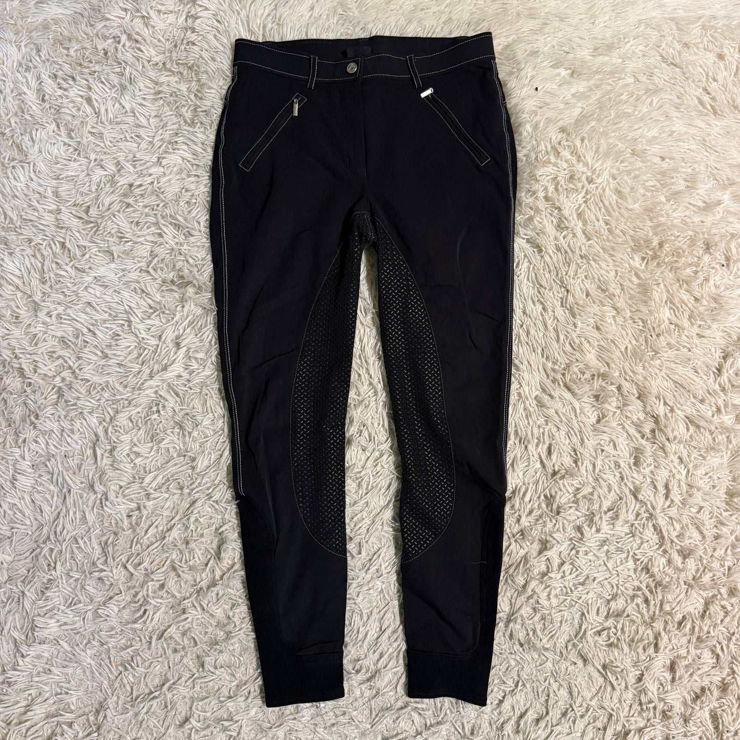 Women’s Size 28R Black Euro Star Full Seat Horseback Riding Breeches