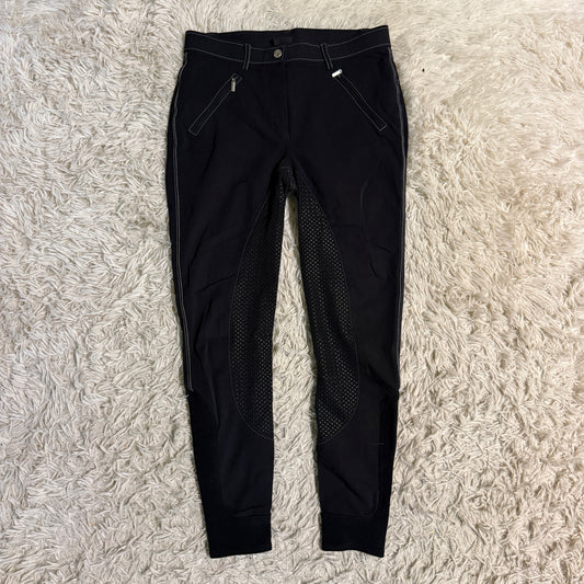 Women’s Size 28R Black Euro Star Full Seat Horseback Riding Breeches