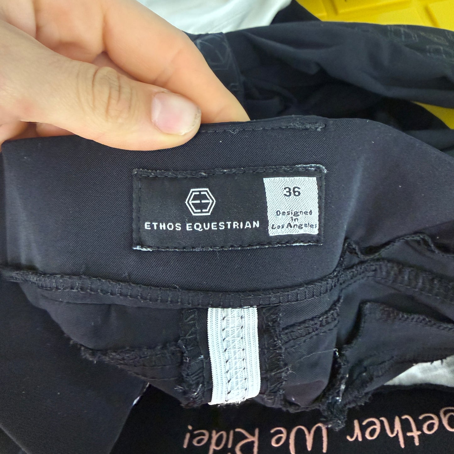 Women’s Size 36R Black Ethos Equestrian Knee Patch Horseback Riding Breeches