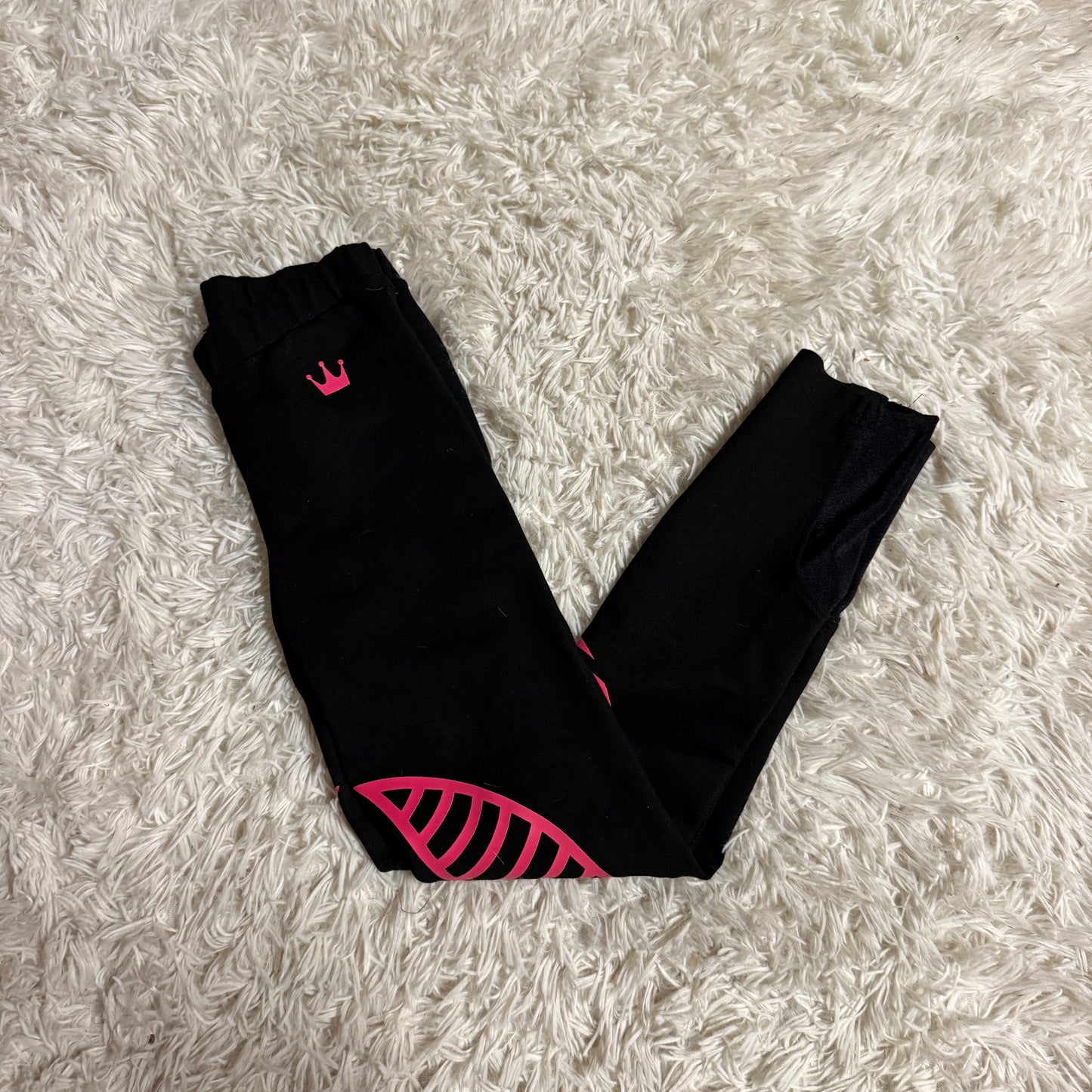 Child’s Size 8R Black HR Farm Knee Patch Horseback Riding Breeches