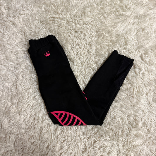 Child’s Size 8R Black HR Farm Knee Patch Horseback Riding Breeches