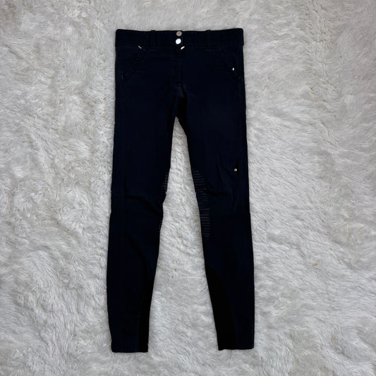 Women’s Size IT46 Navy Equiline Knee Patch Horseback Riding Breeches