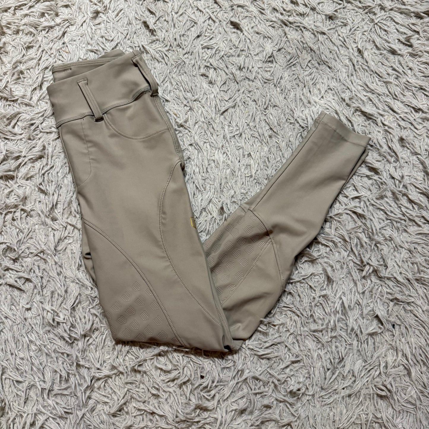 Women’s XS Tan Maya Delorez Knee Patch Horseback Riding Breeches