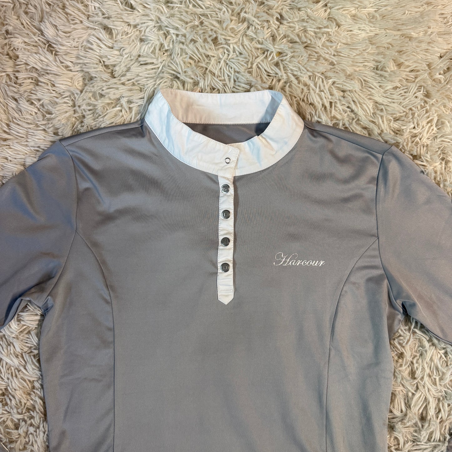 Women’s Large Grey Harcour Long Sleeve Horseback Riding Show Shirt