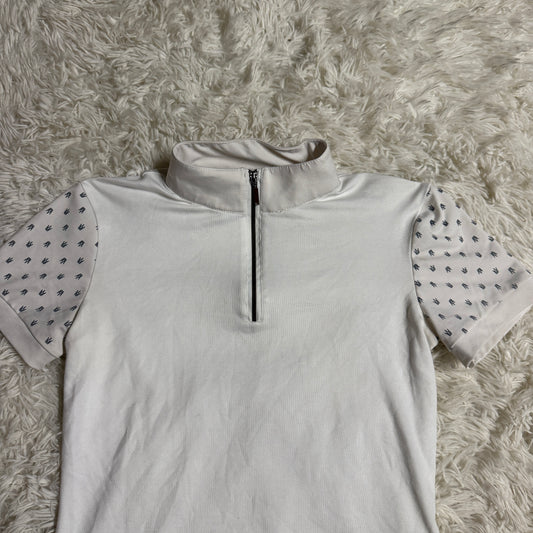 Women’s Size 6 White Horze Short Sleeve Horseback Riding Sunshirt