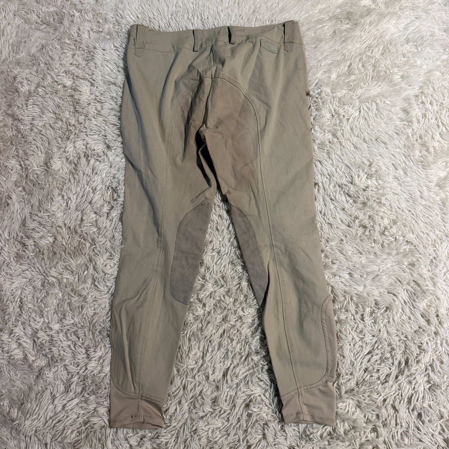 Women’s Size 34L Tan Smartpak Piper Knee Patch Horseback Riding Breeches