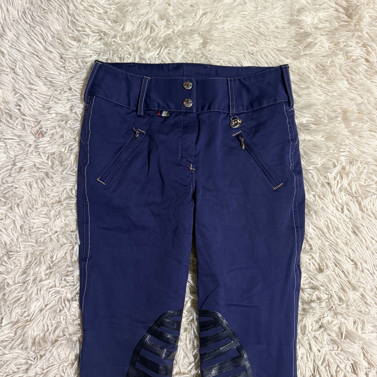 Women’s Size 24R Navy Equine Couture Knee Patch Horseback Riding Breeches