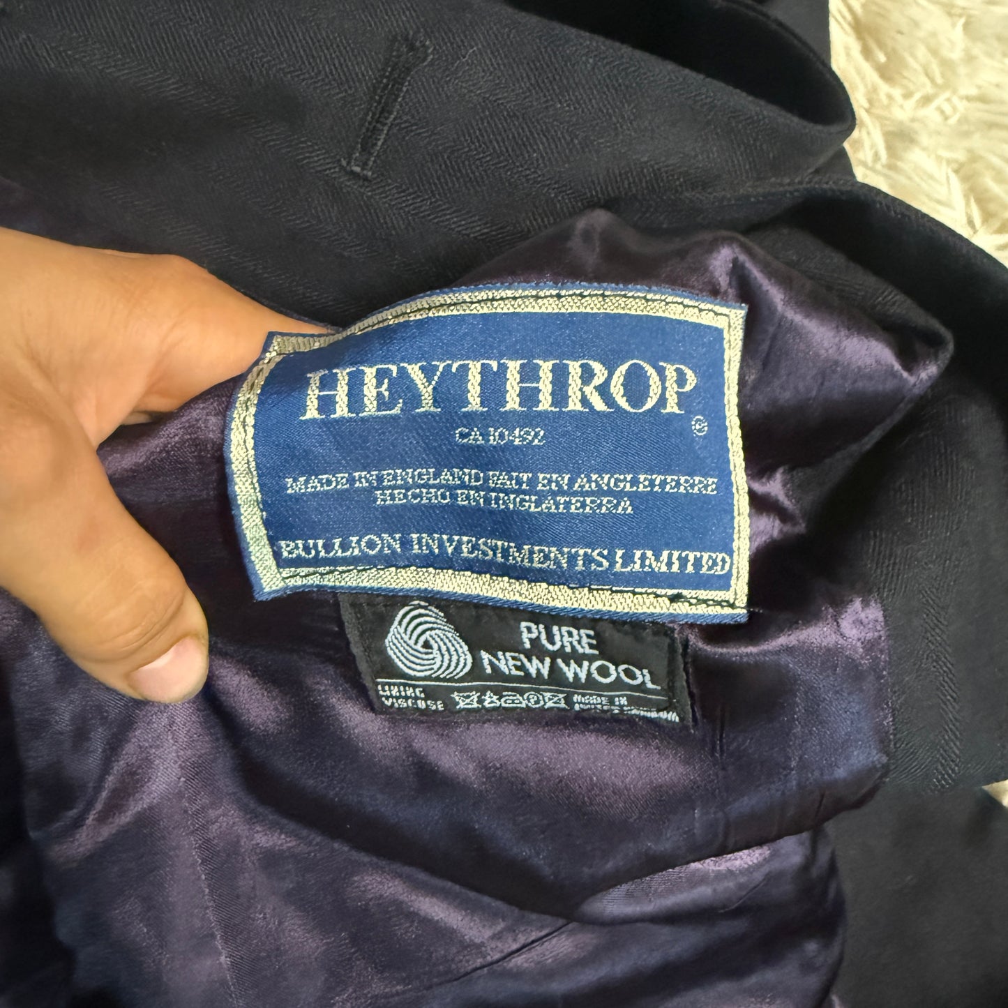 Women’s Size 12R Black Heythrop Wool Horseback Riding Show Coat