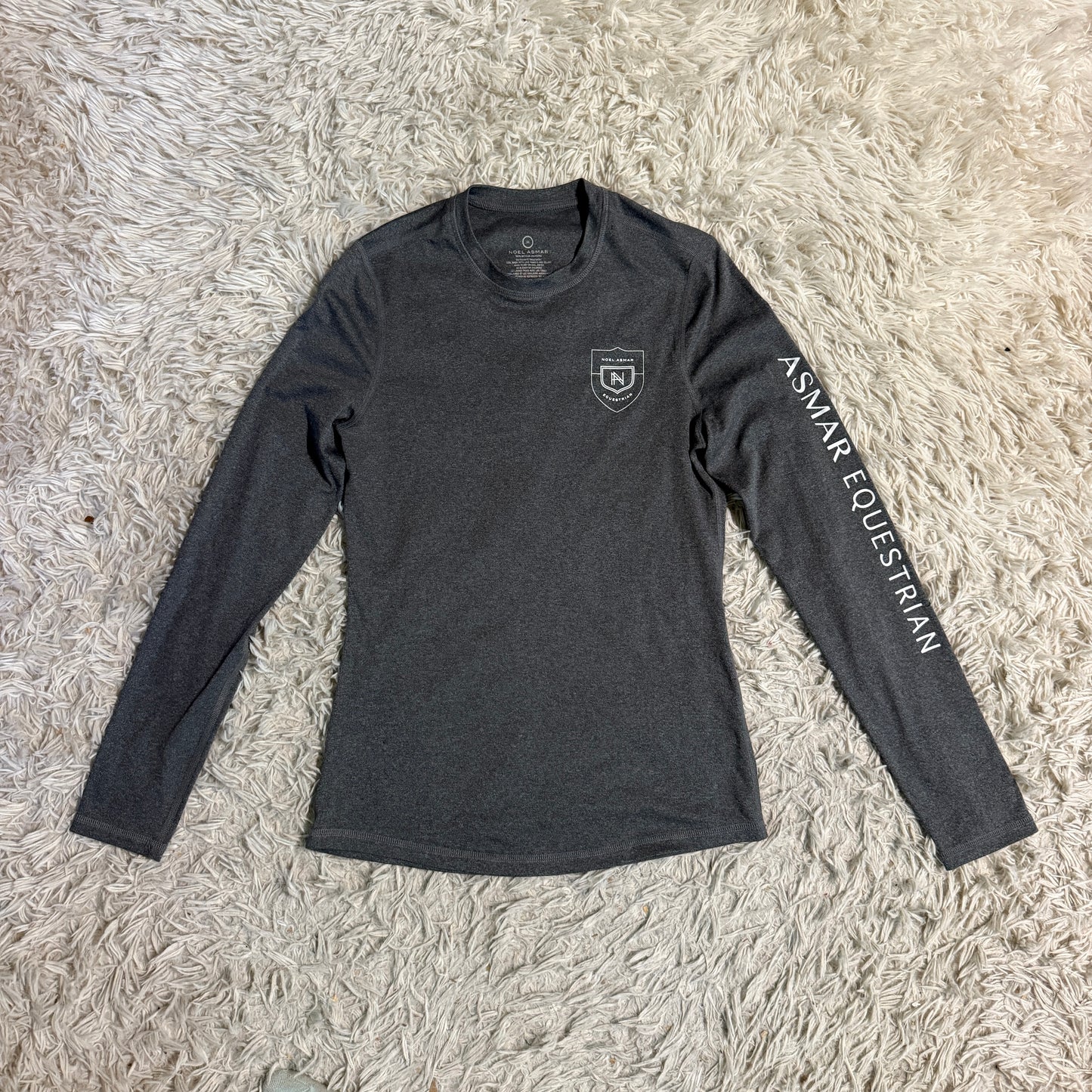 Women’s Medium Grey Noel Asmar Long Sleeve Horseback Riding Sunshirt