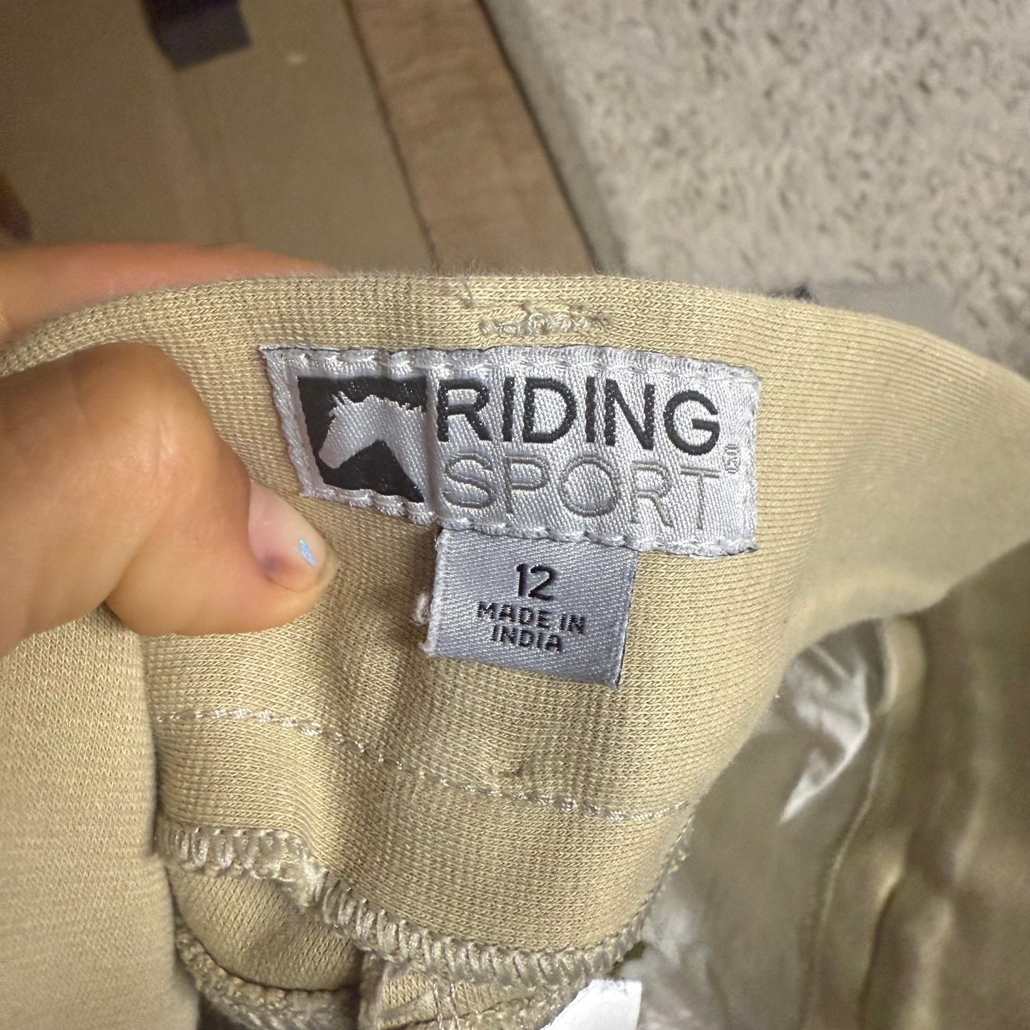 Girl’s Size 12 Tan Dover Riding Sport Knee Patch Horseback Riding Jodphurs