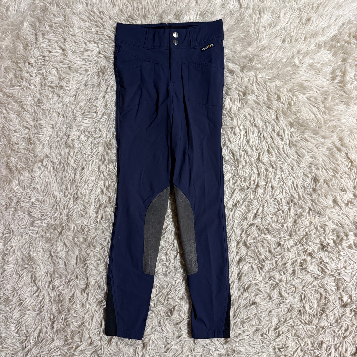 Child’s Medium Navy Kerrits Knee Patch Horseback Riding Breeches