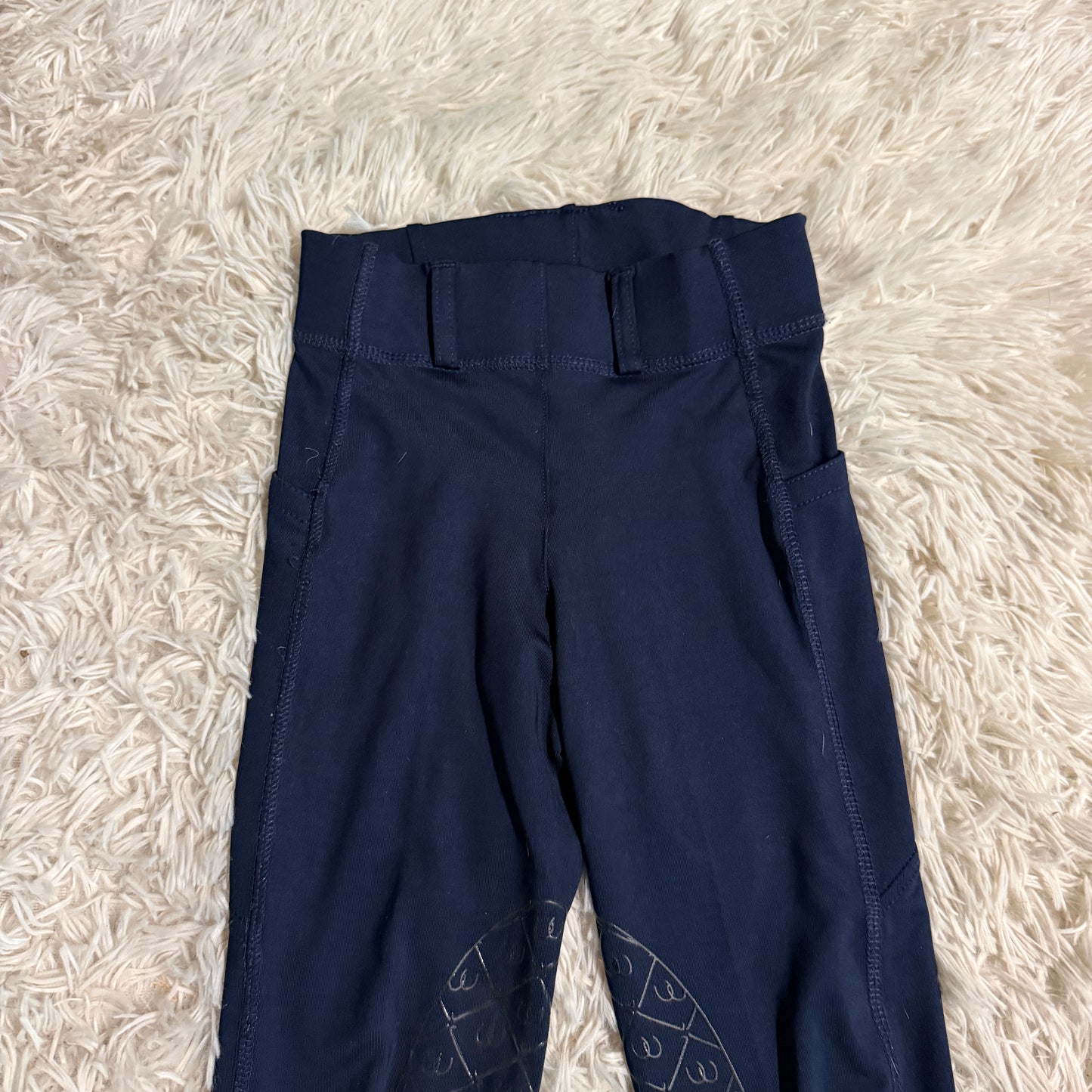 Child’s Size 8 Navy Ovation Knee Patch Horseback Riding Tights