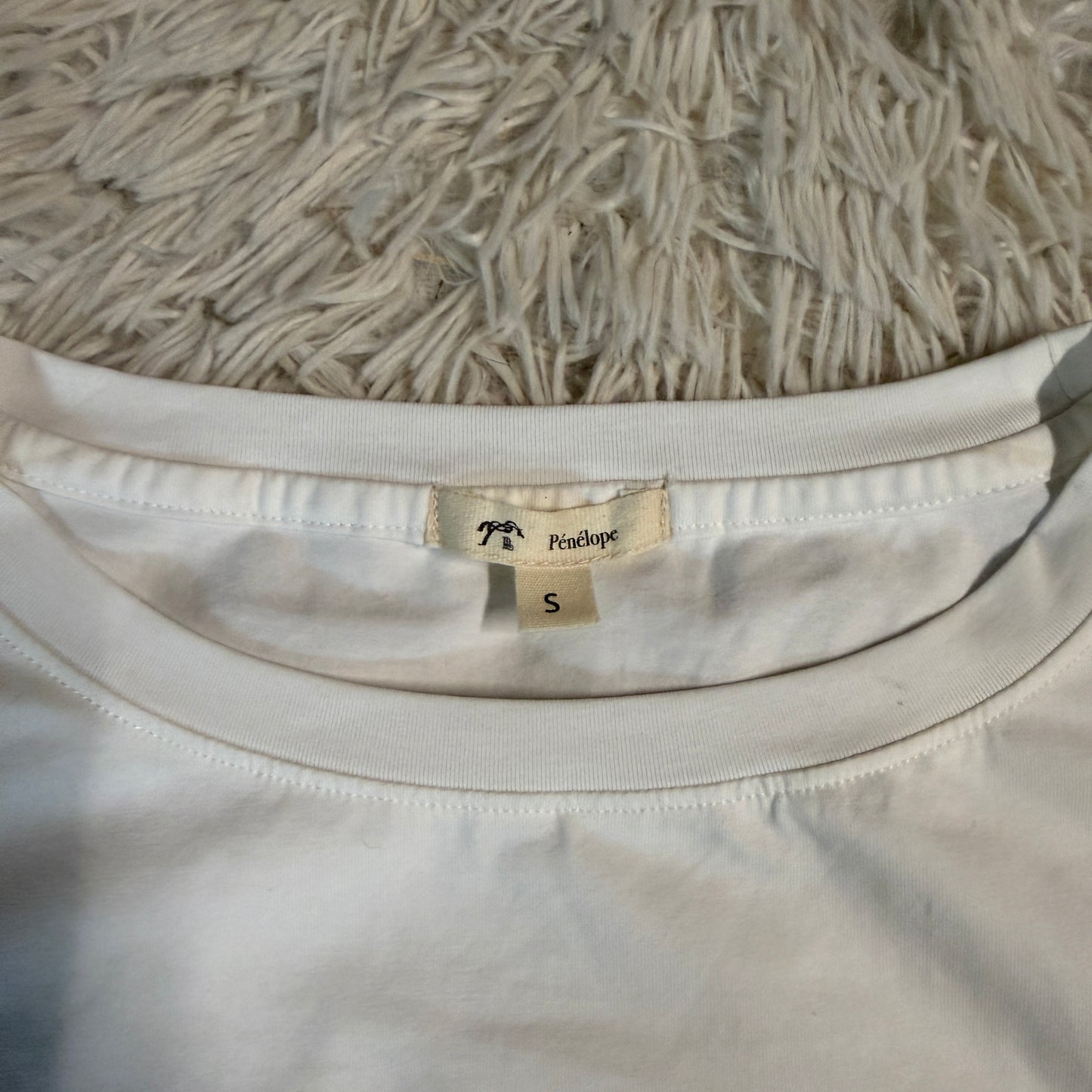 Women’s Small White/Grey Ombre Penelope Short Sleeve Horseback Riding T-Shirt