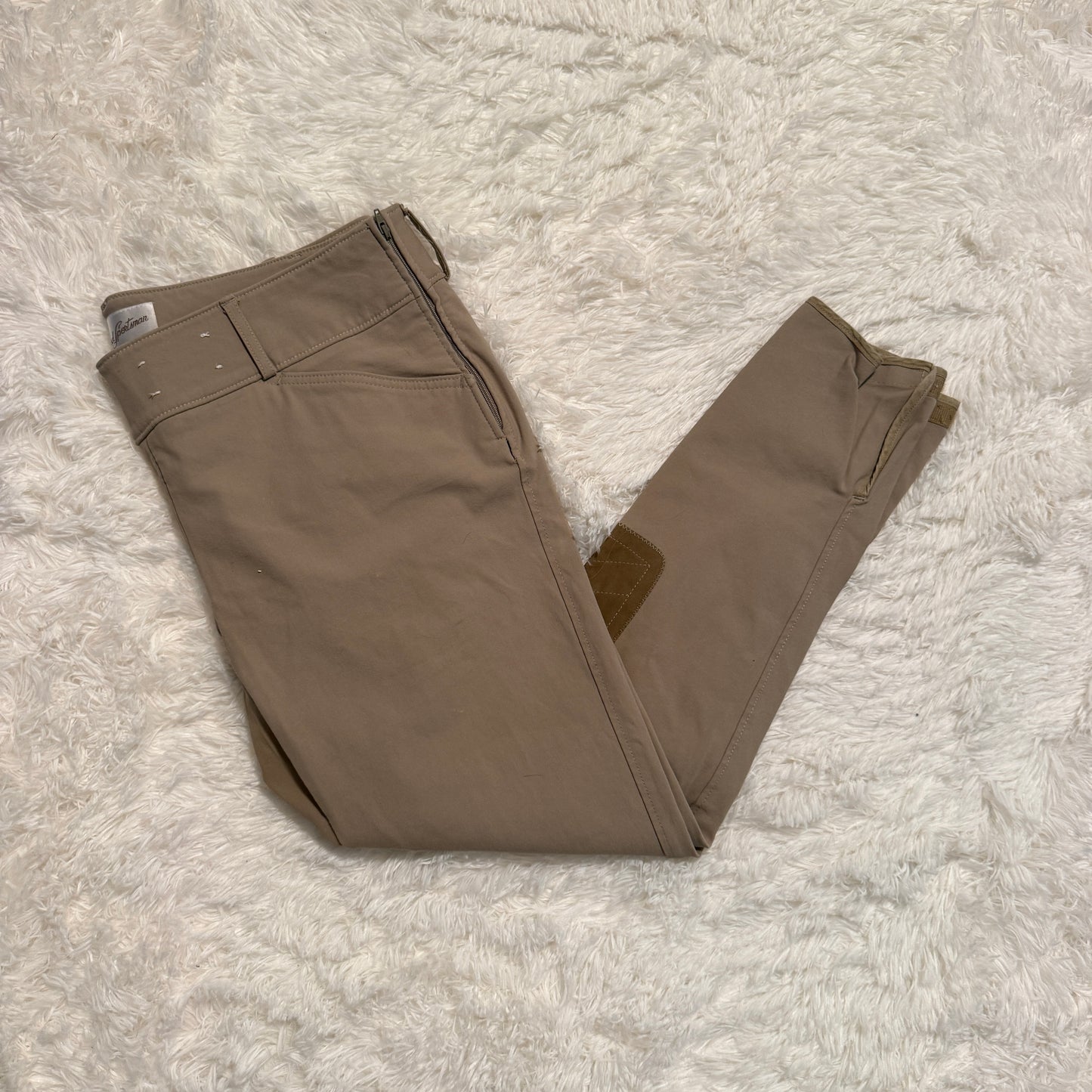 Women’s Size 34R Tan Tailored Sportsman Knee Patch Horseback Riding Breeches