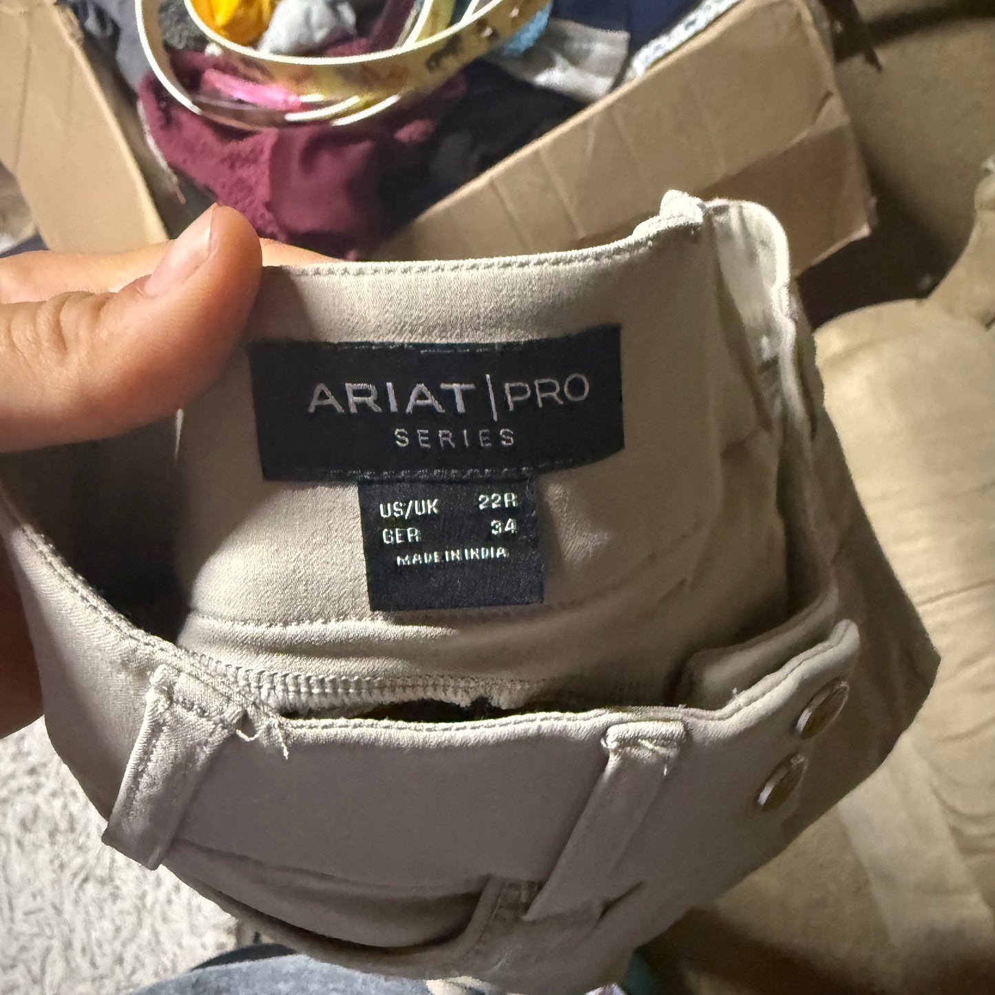 Women’s Size 22 Tan Ariat Knee Patch Horseback Riding Breeches