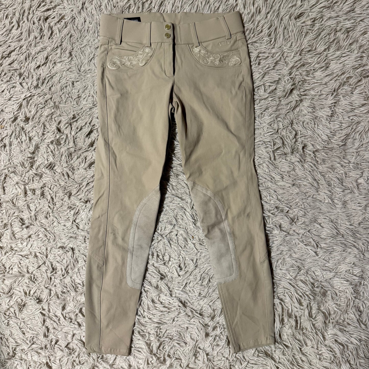 Women’s Size 22 Tan Ariat Knee Patch Horseback Riding Breeches