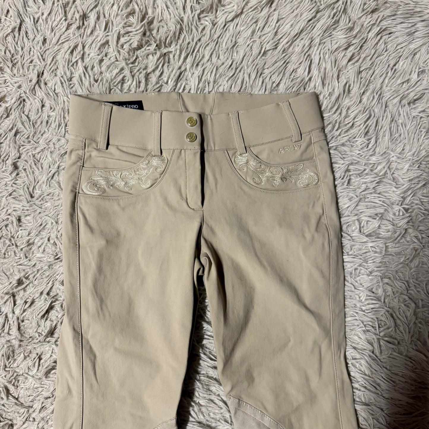 Women’s Size 22 Tan Ariat Knee Patch Horseback Riding Breeches