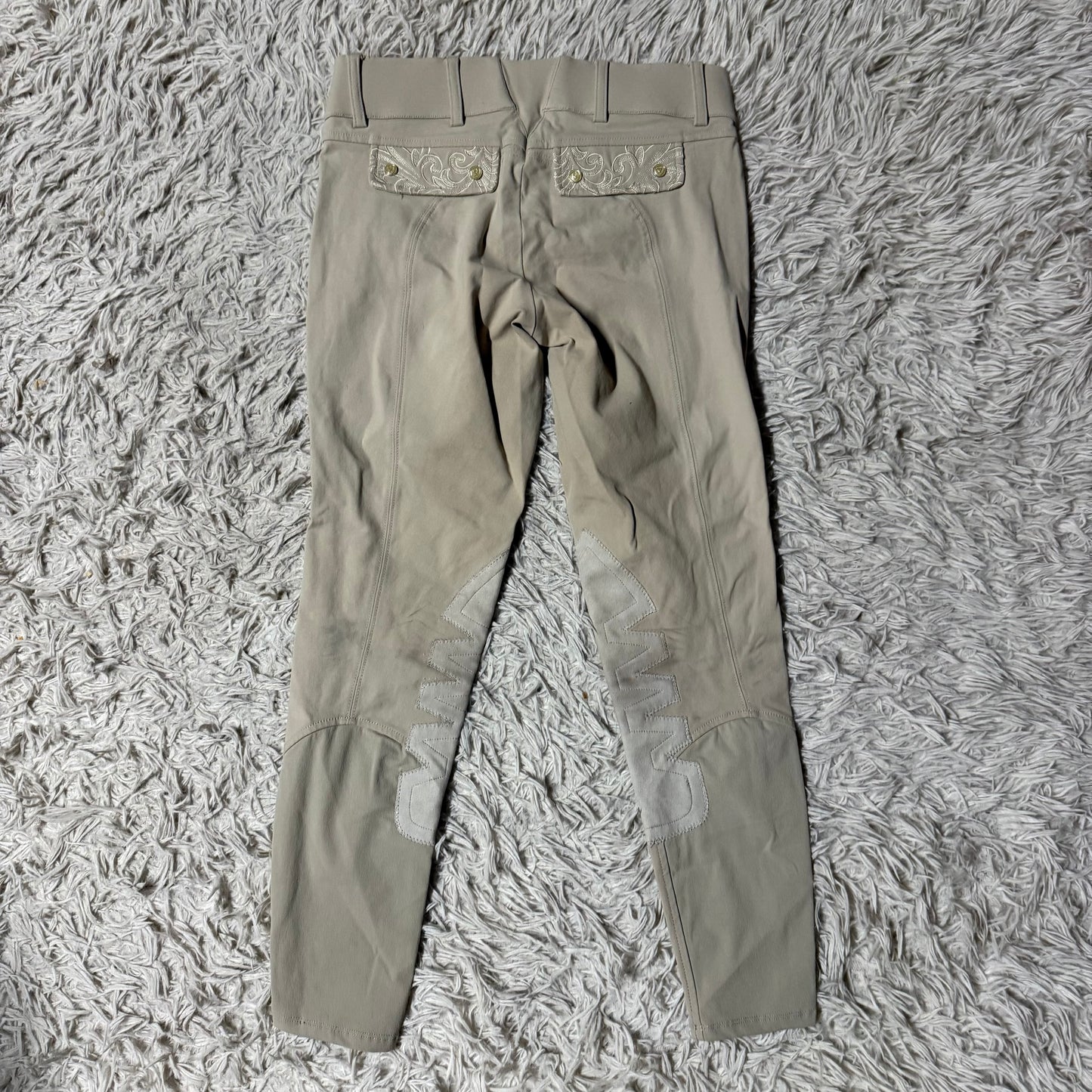 Women’s Size 22 Tan Ariat Knee Patch Horseback Riding Breeches