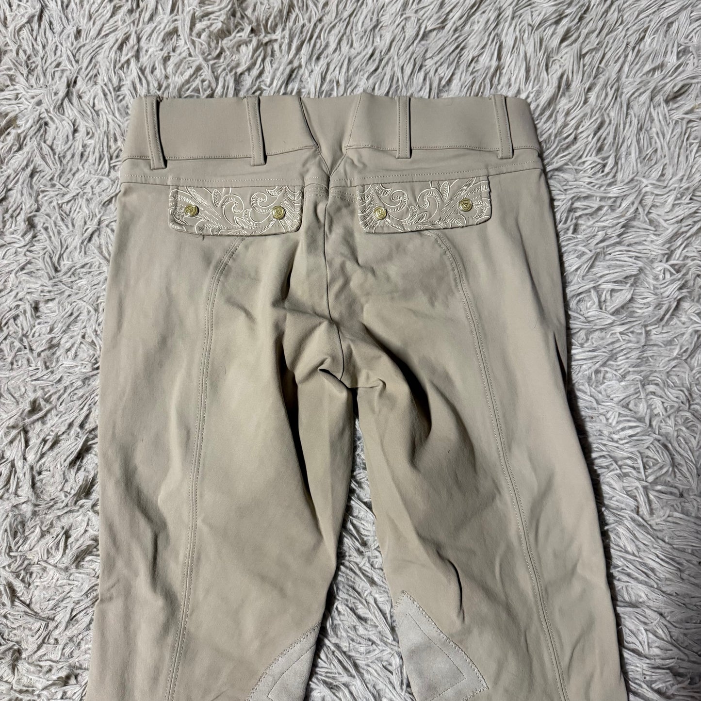 Women’s Size 22 Tan Ariat Knee Patch Horseback Riding Breeches
