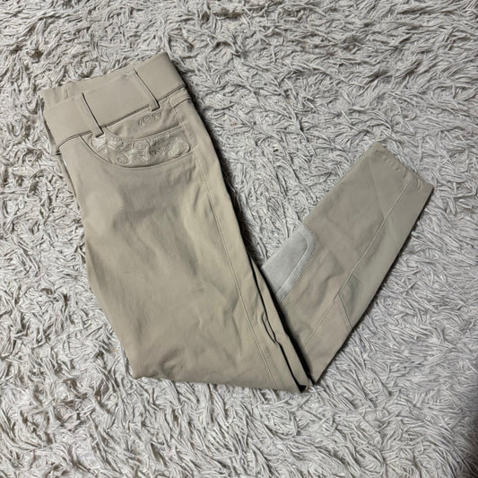 Women’s Size 22 Tan Ariat Knee Patch Horseback Riding Breeches