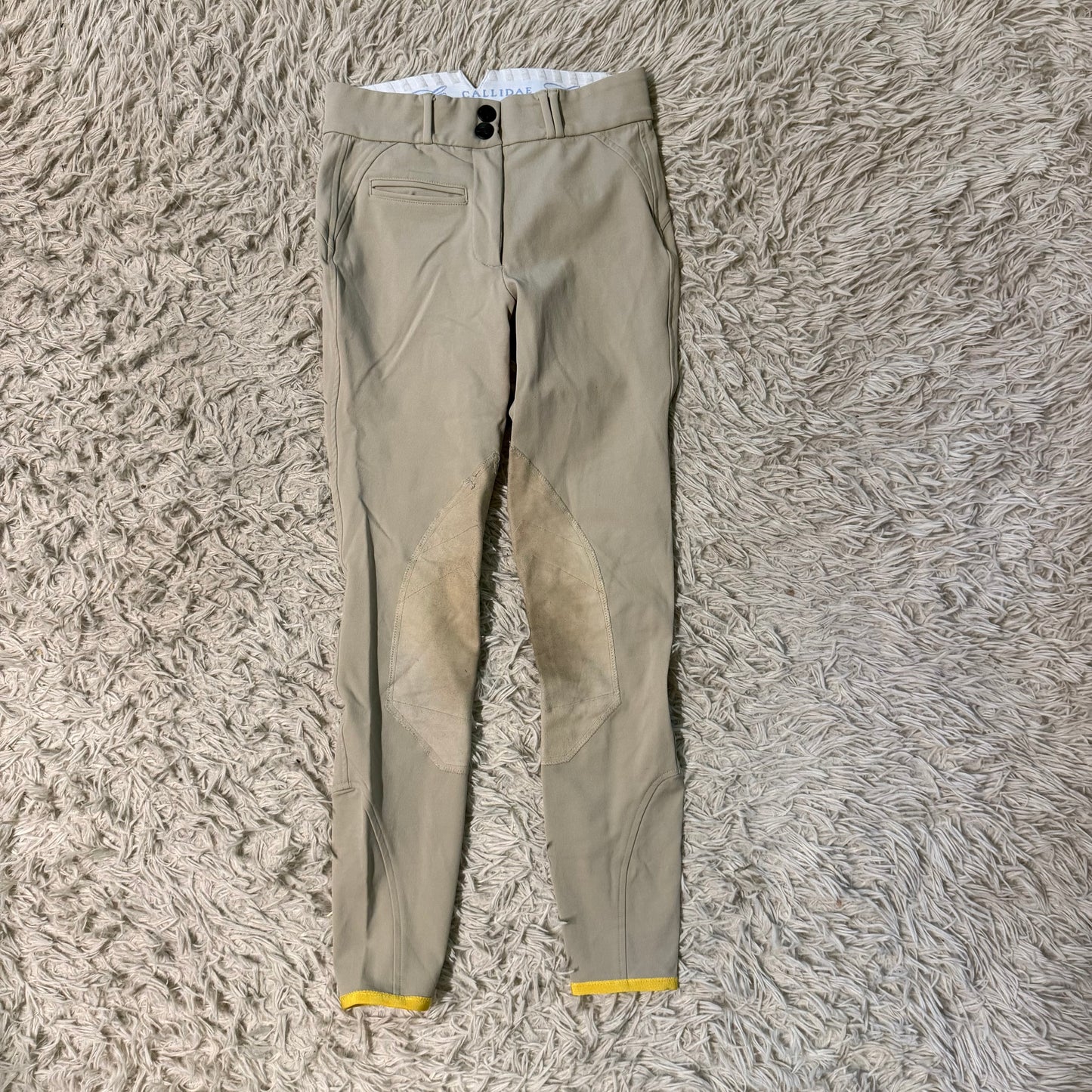 Women’s Size 24 Tan Callidae Knee Patch Horseback Riding Breeches