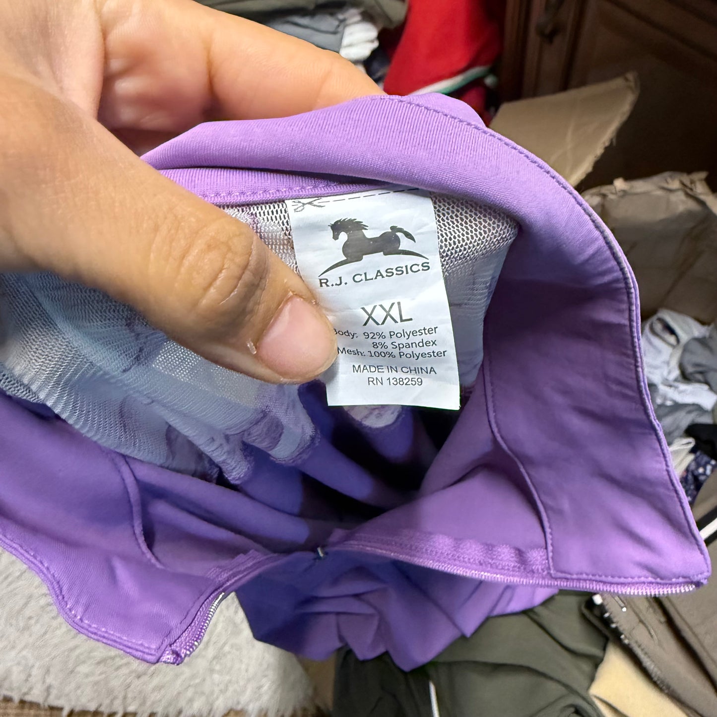 Women’s XXL Purple RJ Classics Long Sleeve Horseback Riding Sunshirt