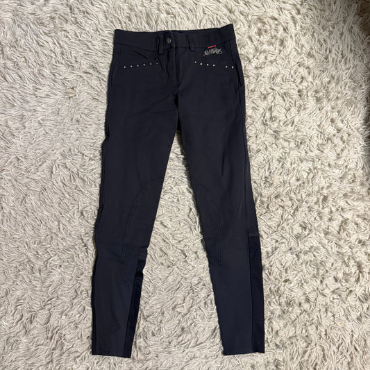 Women’s Size 22R Navy B Vertigo Knee Patch Horseback Riding Breeches