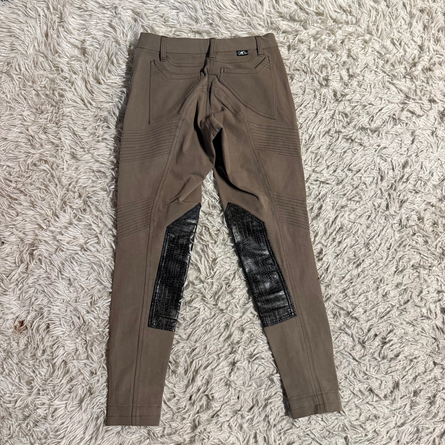 Women’s Size 26 Brown GhoDho Knee Patch Horseback Riding Breeches