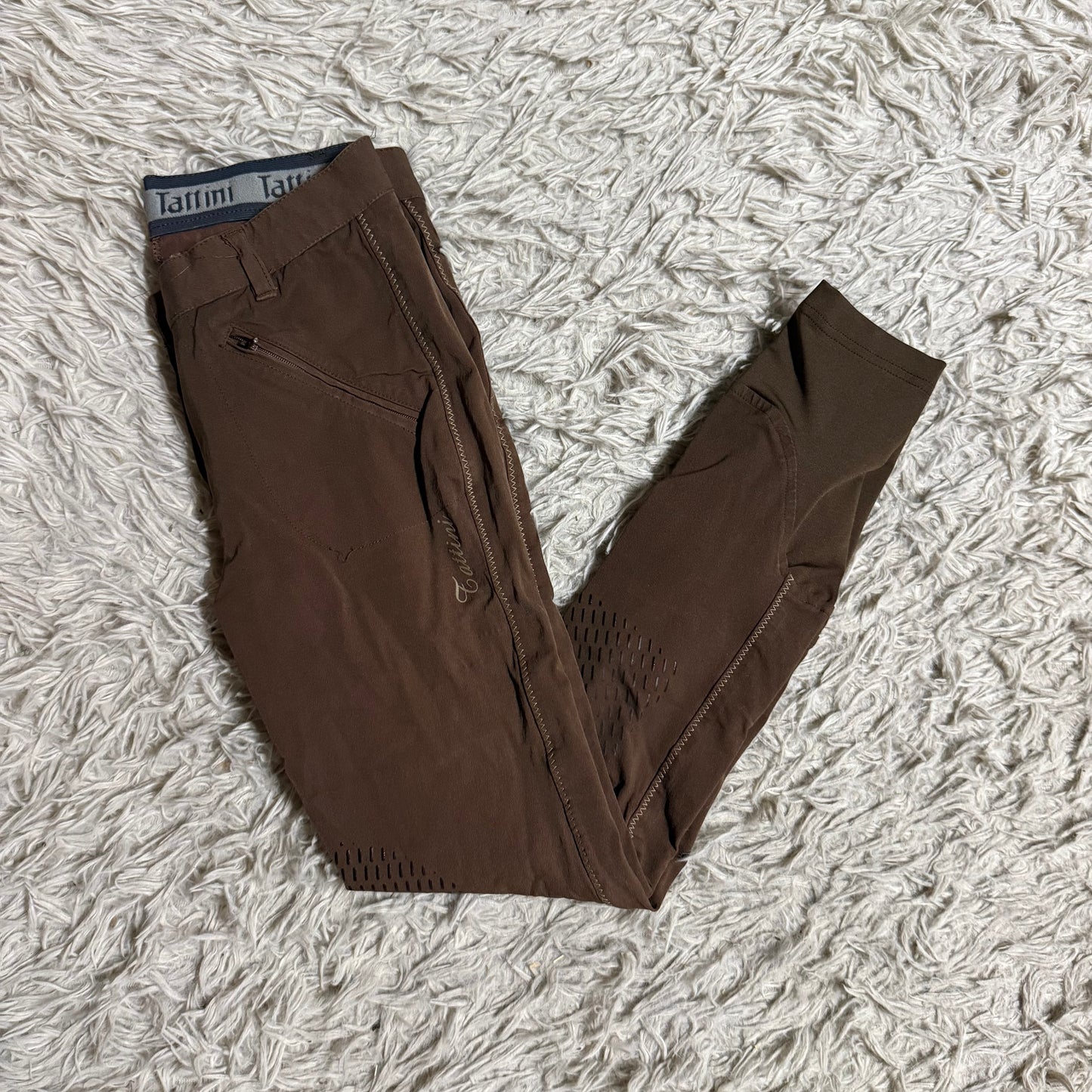 Women’s Size IT38 Brown Tattini Knee Patch Horseback Riding Breeches