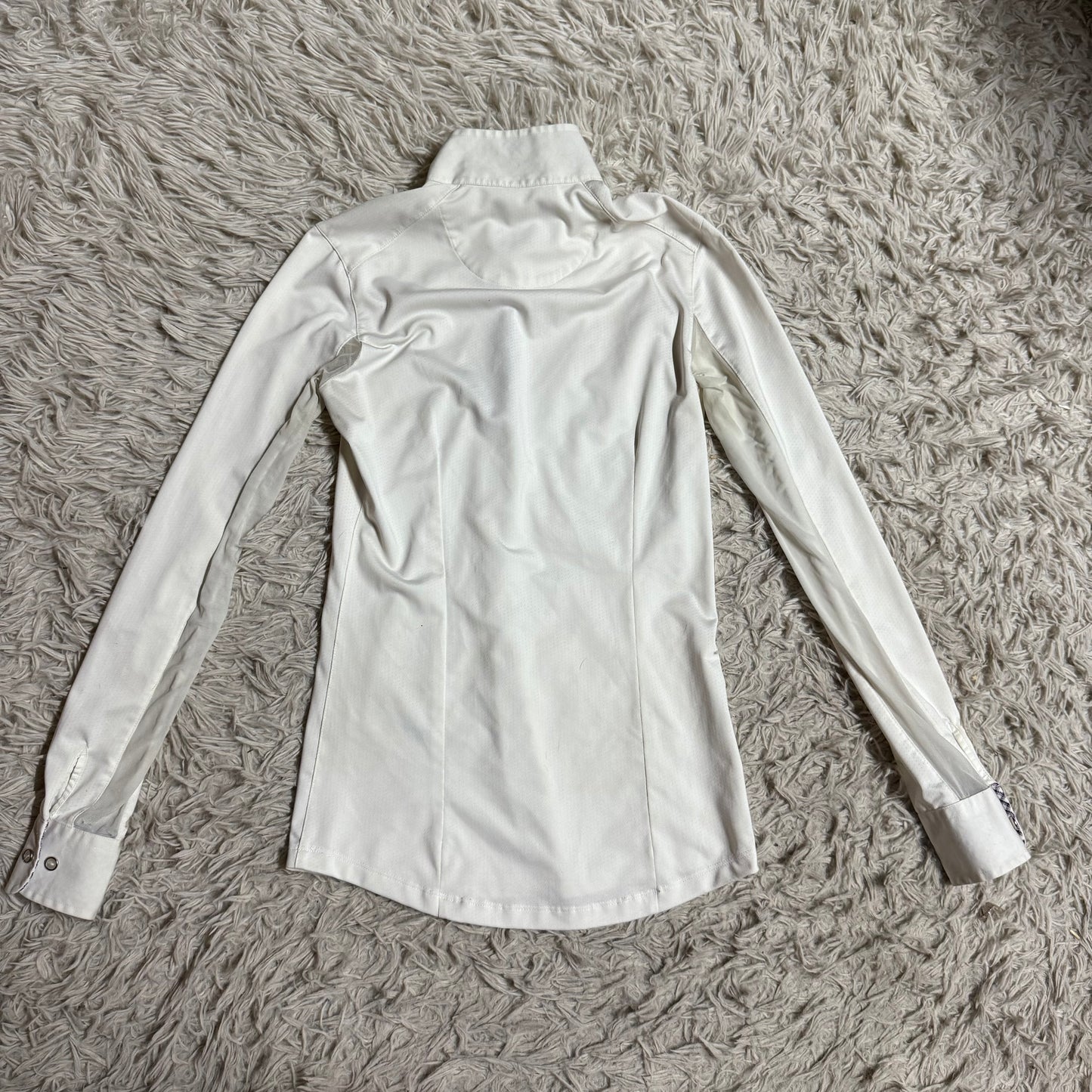 Women’s XS White Essex Classics Long Sleeve Horseback Riding Show Shirt