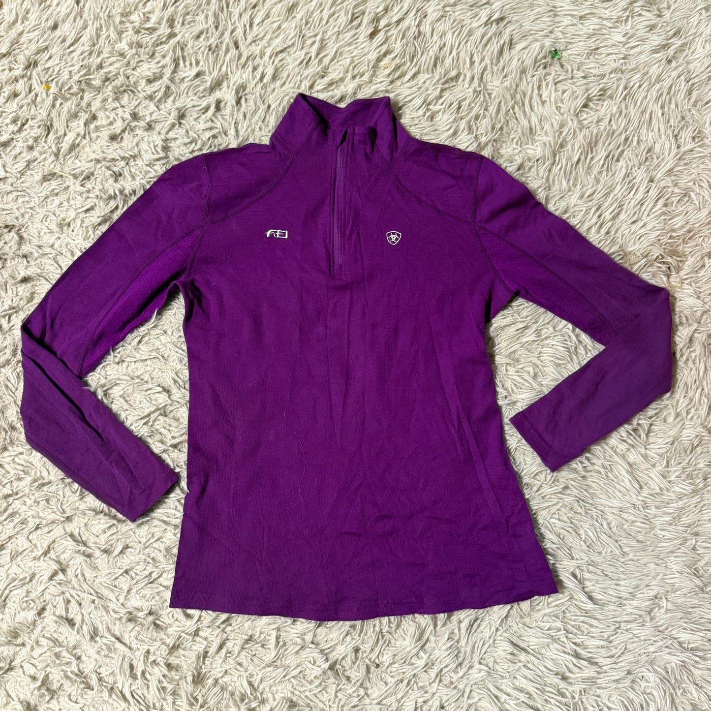 Women’s Large Purple Ariat Long Sleeve Horseback Riding Winter Shirt