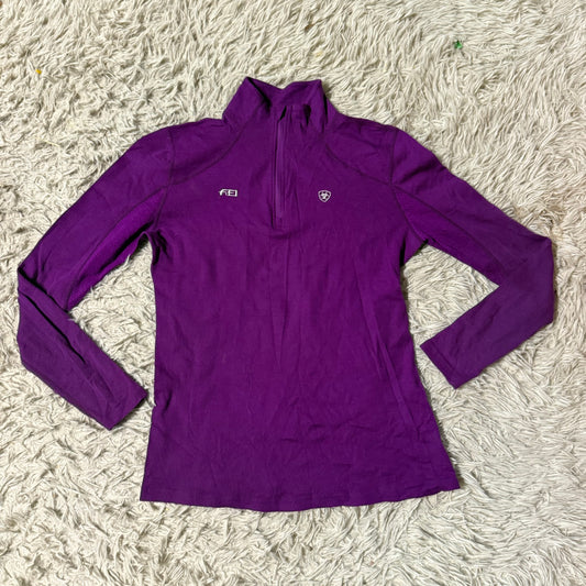 Women’s Large Purple Ariat Long Sleeve Horseback Riding Winter Shirt