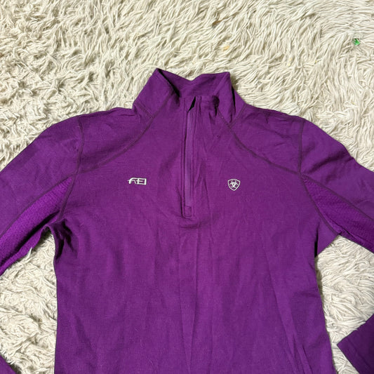 Women’s Large Purple Ariat Long Sleeve Horseback Riding Winter Shirt