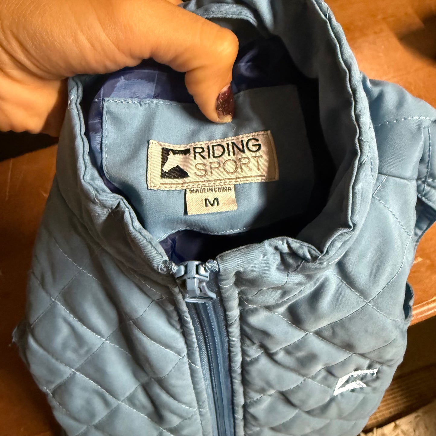 Girl’s Medium Blue Dover Riding Sport Horseback Riding Winter Vest