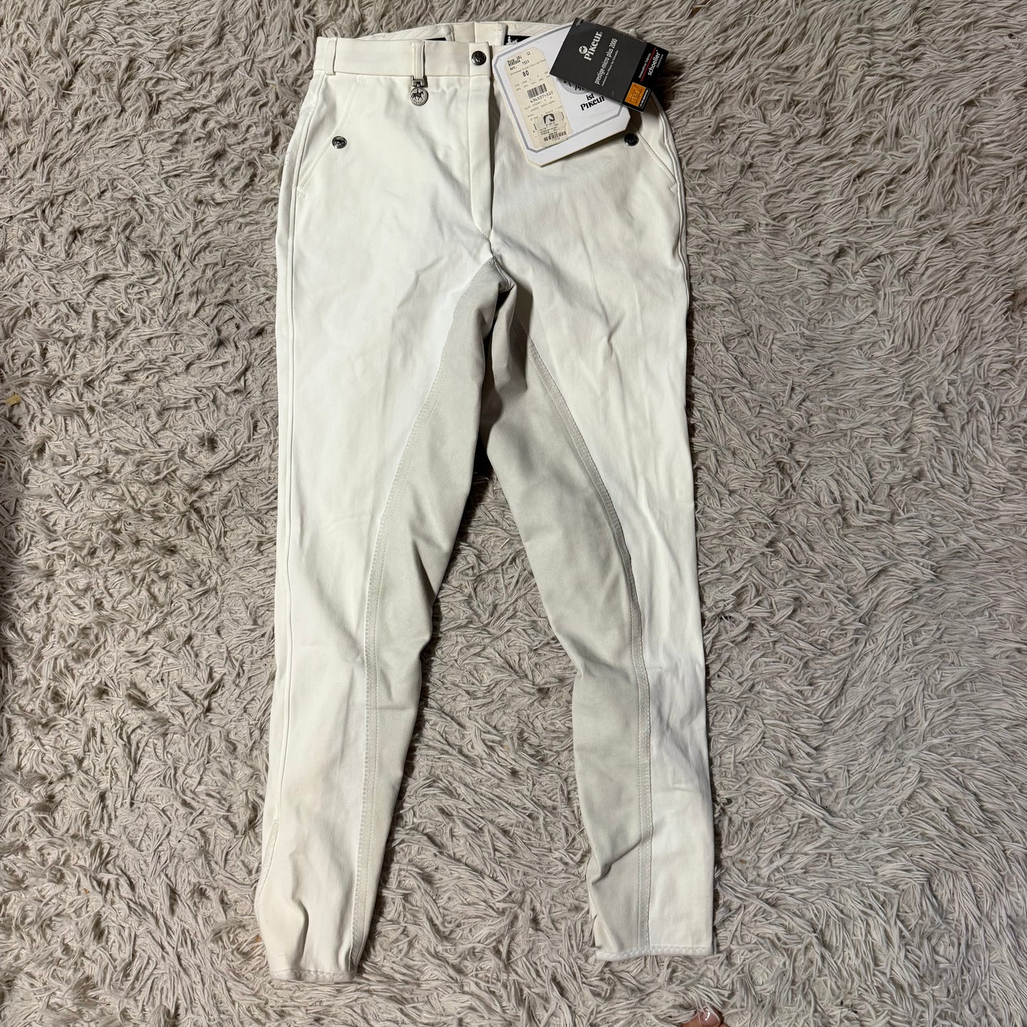 New Women’s Size 28L White Pikeur Full Seat Horseback Riding Breeches