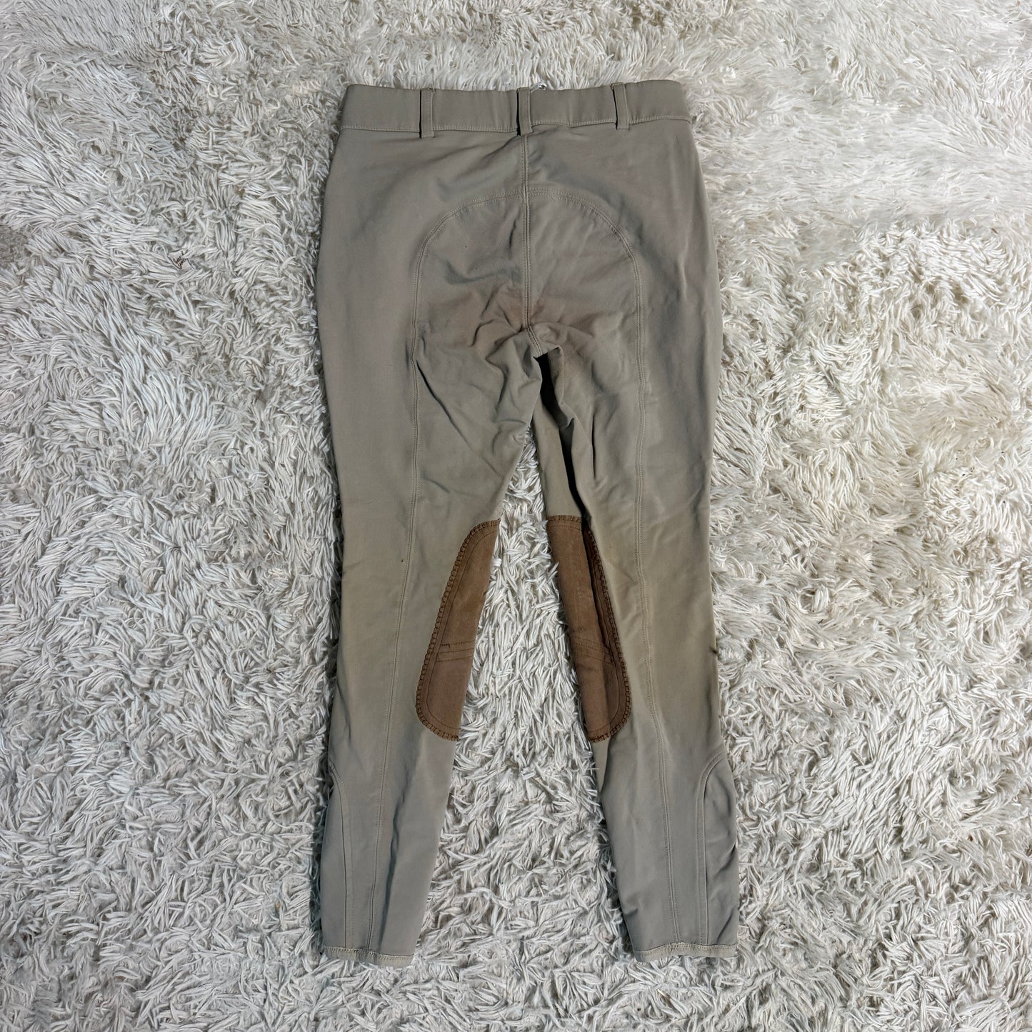 Child’s Size 14R Tan Camp Crossrail Knee Patch Horseback Riding Breeches