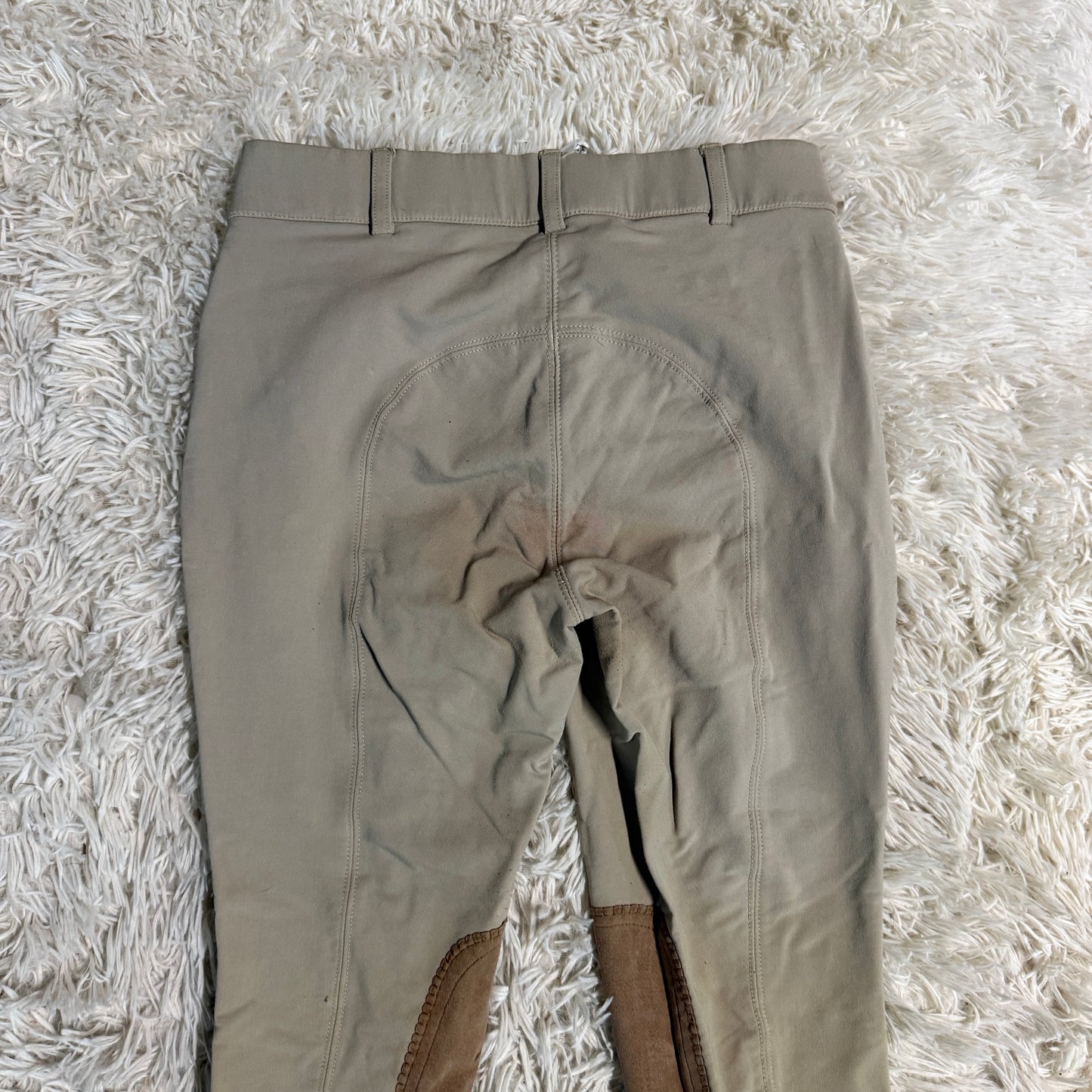 Child’s Size 14R Tan Camp Crossrail Knee Patch Horseback Riding Breeches