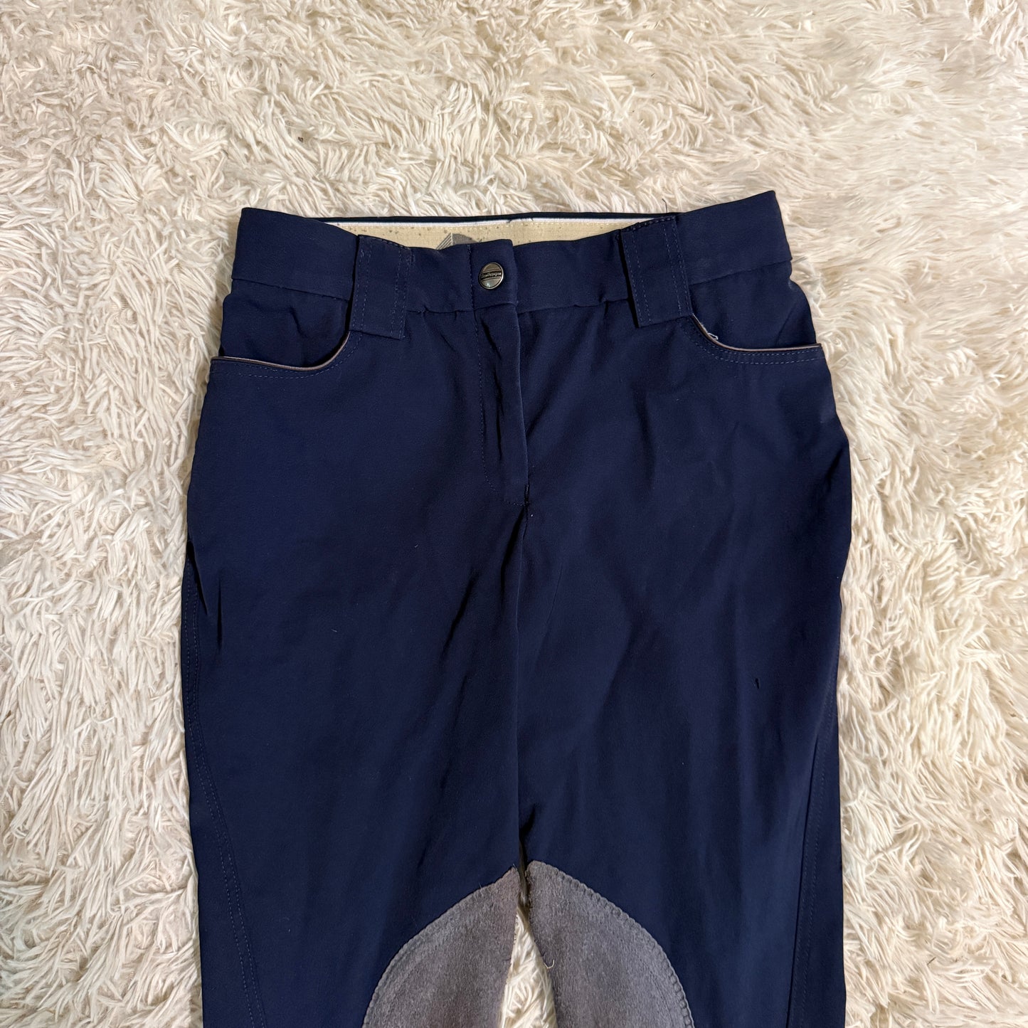 Women’s Size 22R Navy Sarm Hippique Knee Patch Horseback Riding Breeches