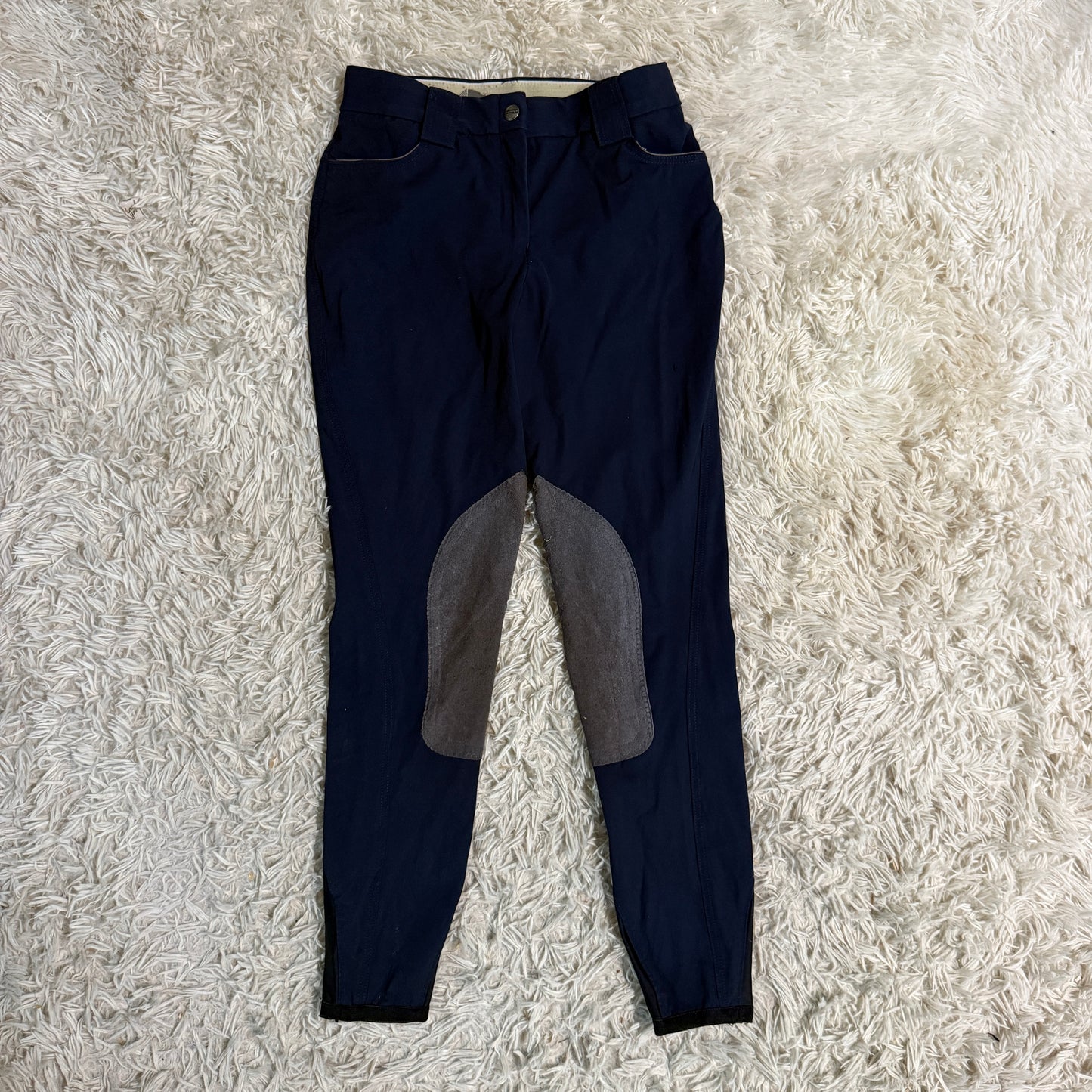 Women’s Size 22R Navy Sarm Hippique Knee Patch Horseback Riding Breeches