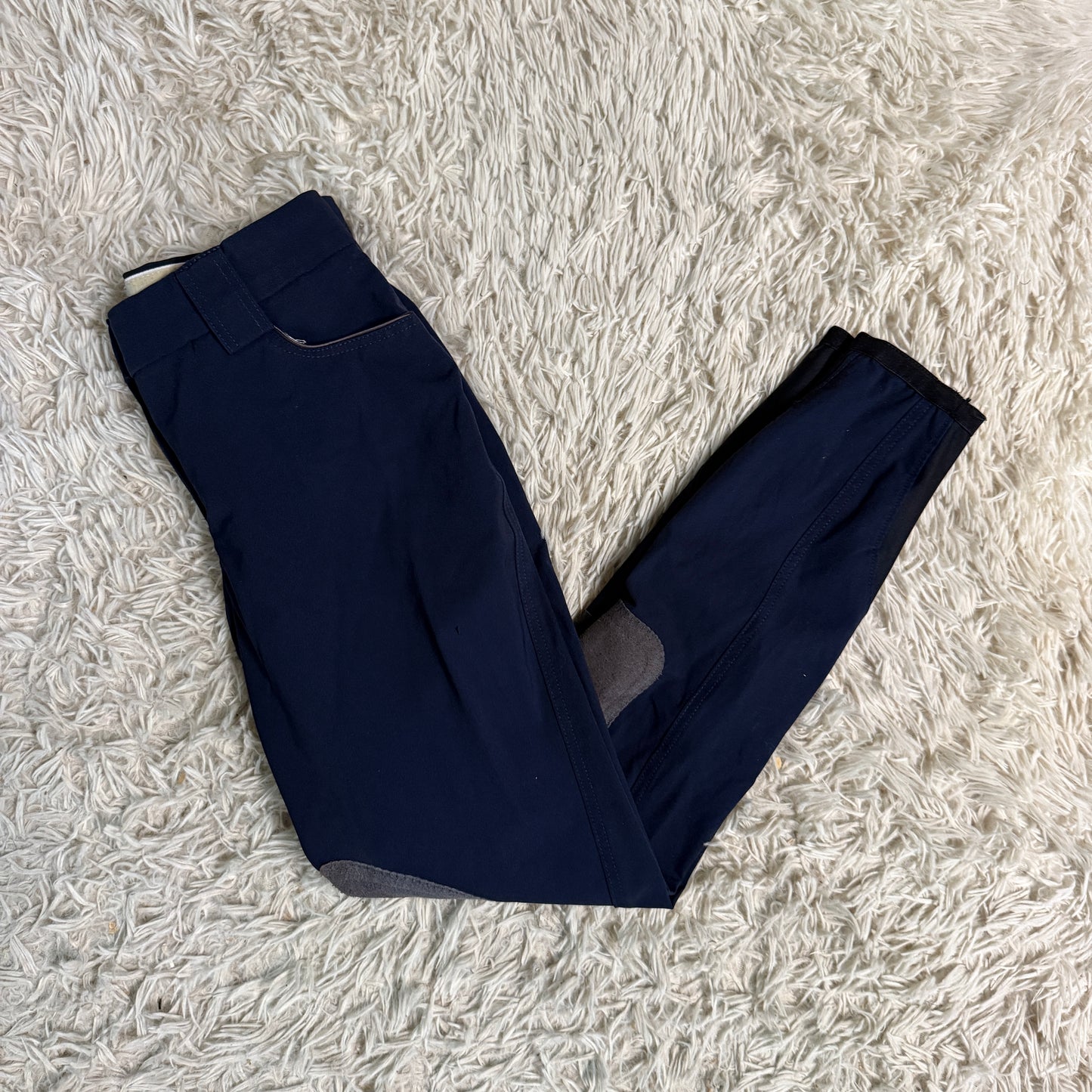 Women’s Size 22R Navy Sarm Hippique Knee Patch Horseback Riding Breeches