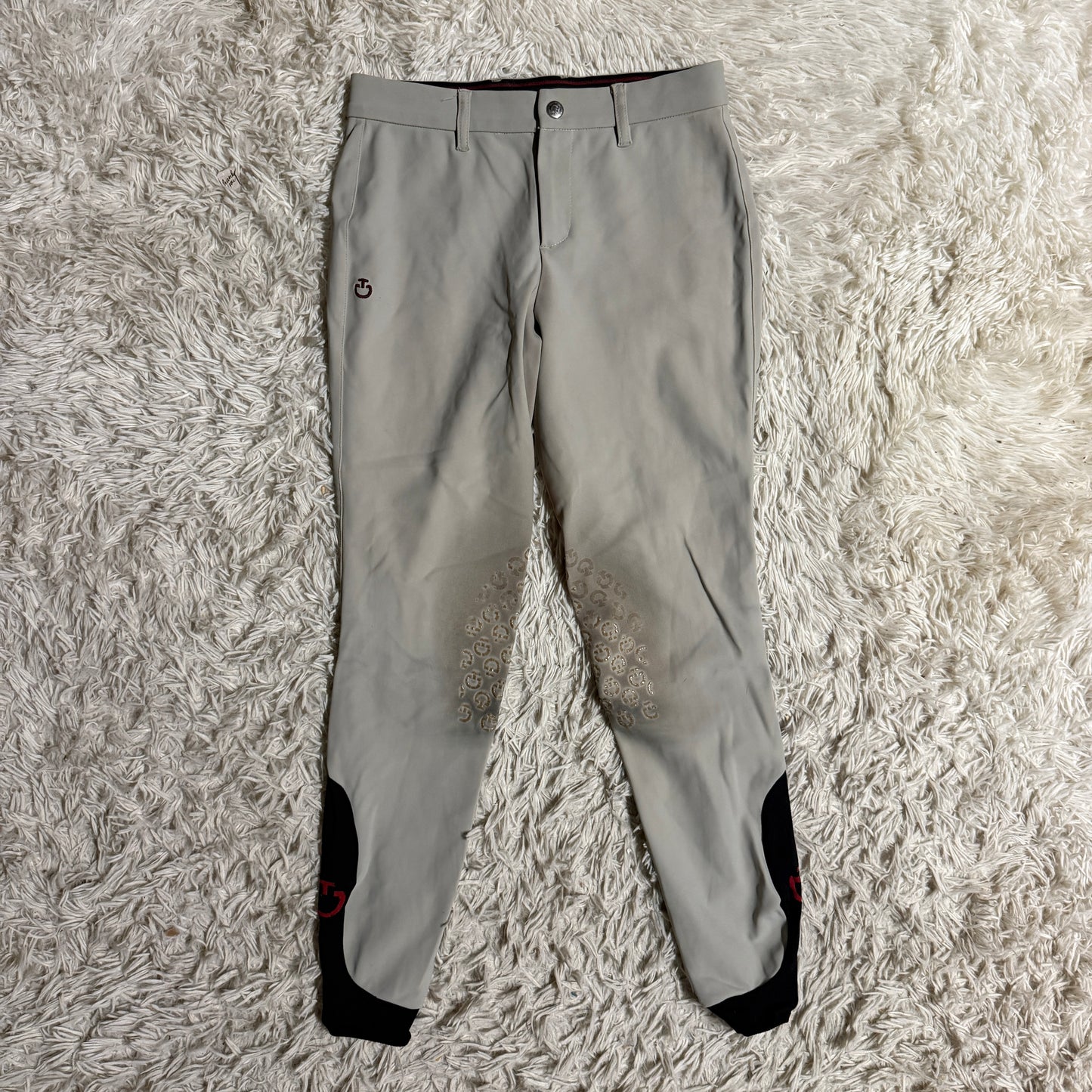 Child’s Size 14R Tan Cavalleria Toscana Knee Patch Horseback Riding Breeches