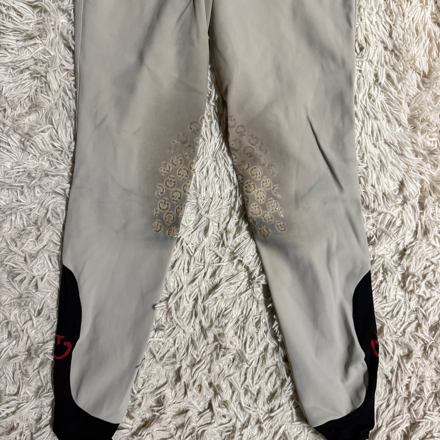 Child’s Size 14R Tan Cavalleria Toscana Knee Patch Horseback Riding Breeches