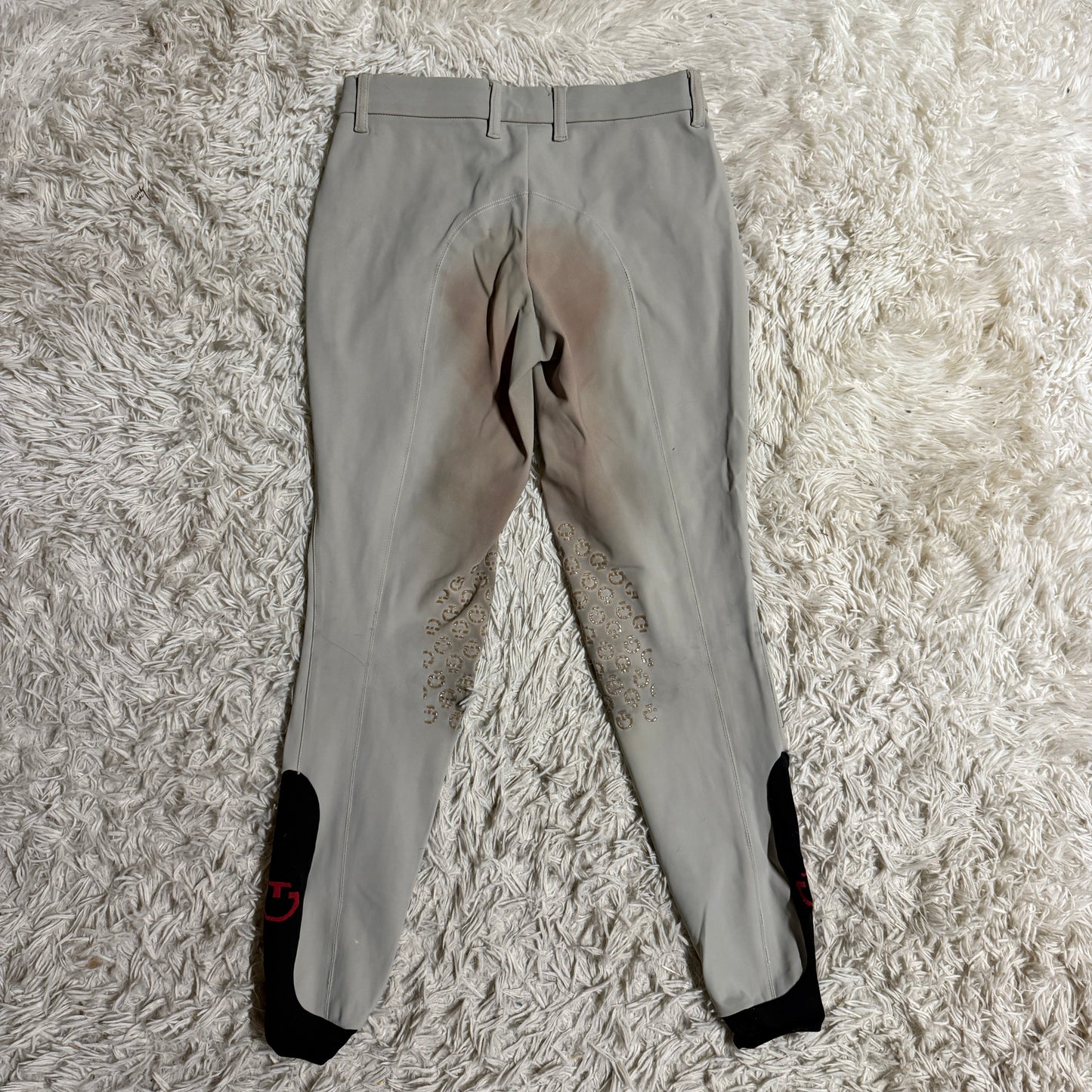 Child’s Size 14R Tan Cavalleria Toscana Knee Patch Horseback Riding Breeches