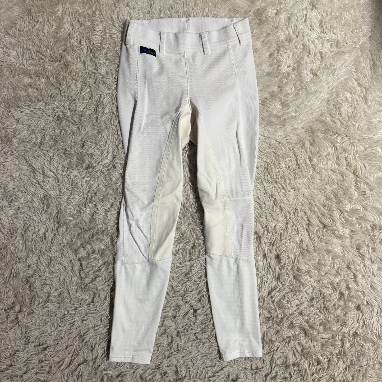 Child’s Large White Irideon Full Seat Horseback Riding Tights